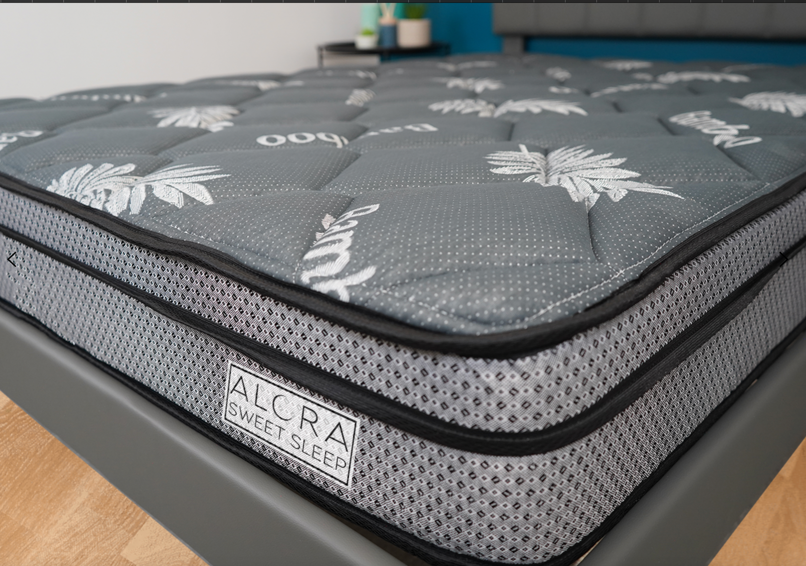 Side view of 8 inch foam mattress showing medium-firm layers