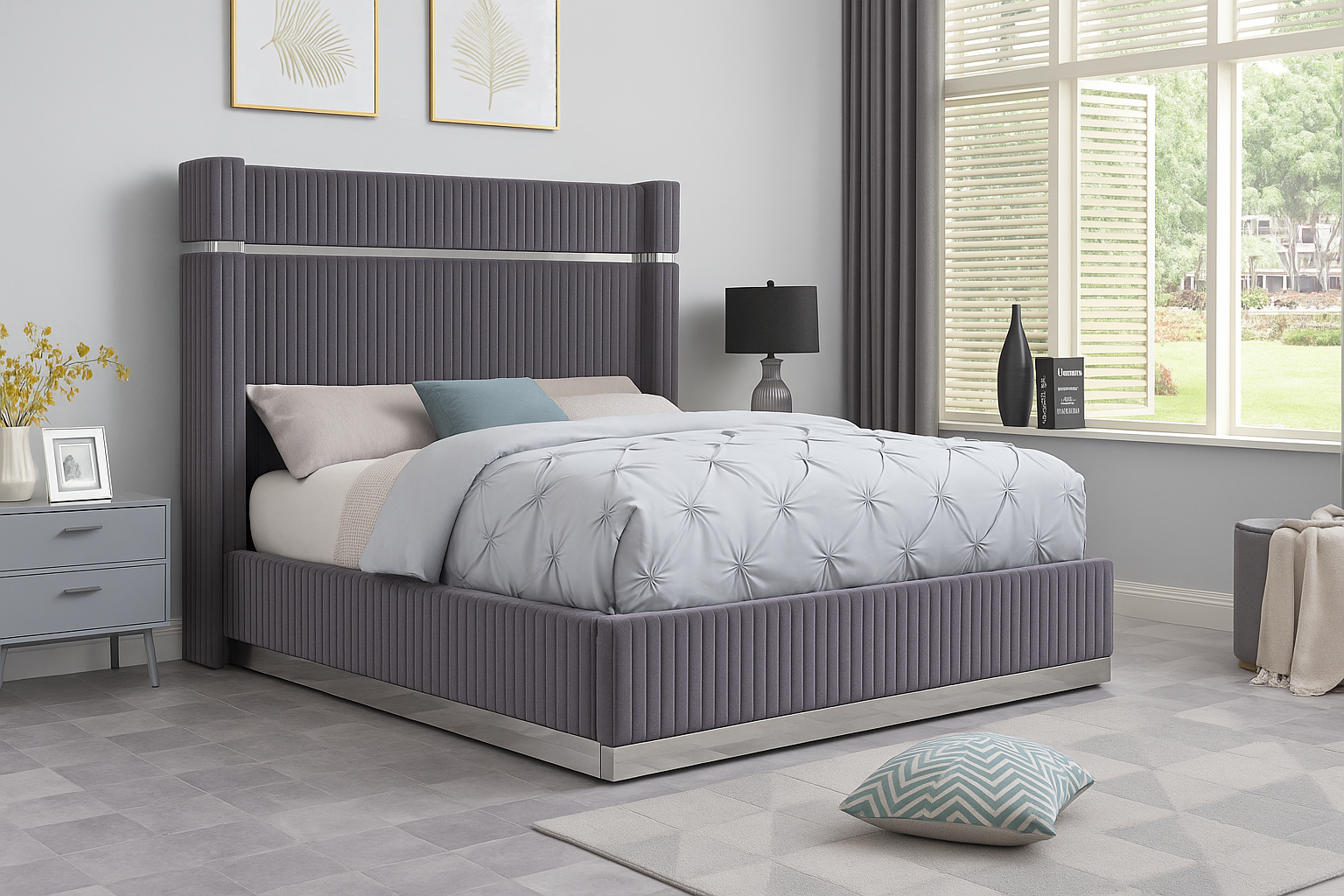 Aspen Luxury High Headboard Platform Bed