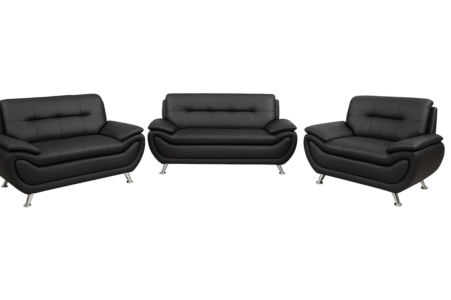 Modern Faux Leather Sofa Set 3+2+1