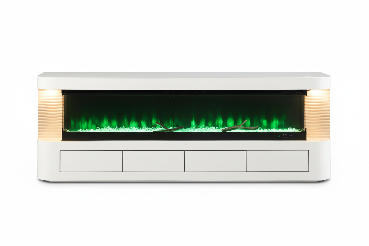 Luken 71" TV Stand w/ Electric Fire Place