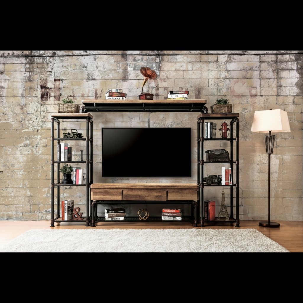 Kebbyll 60" TV Stand & Bridge