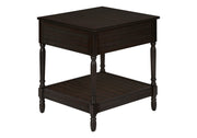 ACCENT TABLE - 25"H / DARK WALNUT VENEER END TABLE