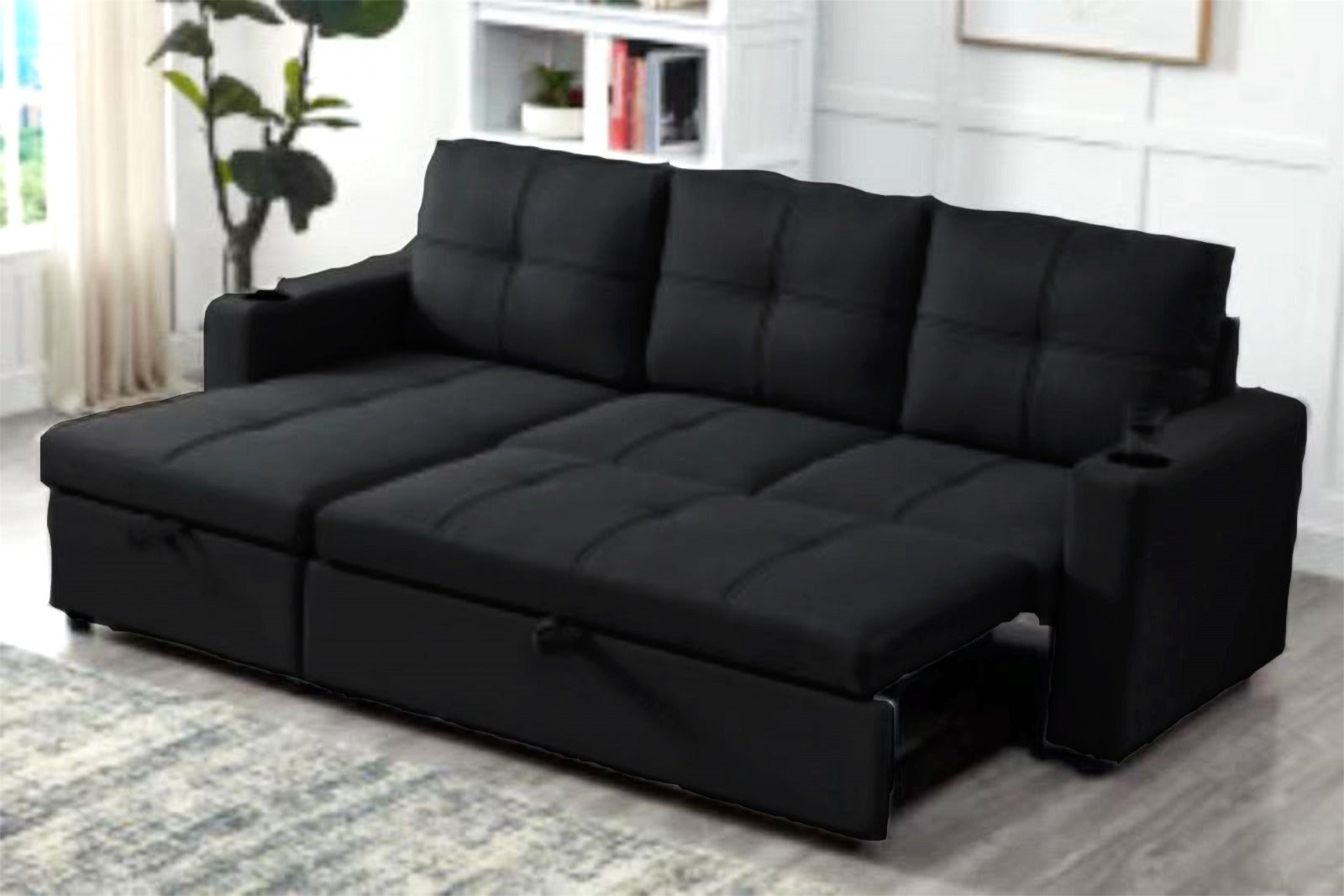 Modern Convertible Sofa Bed with Storage