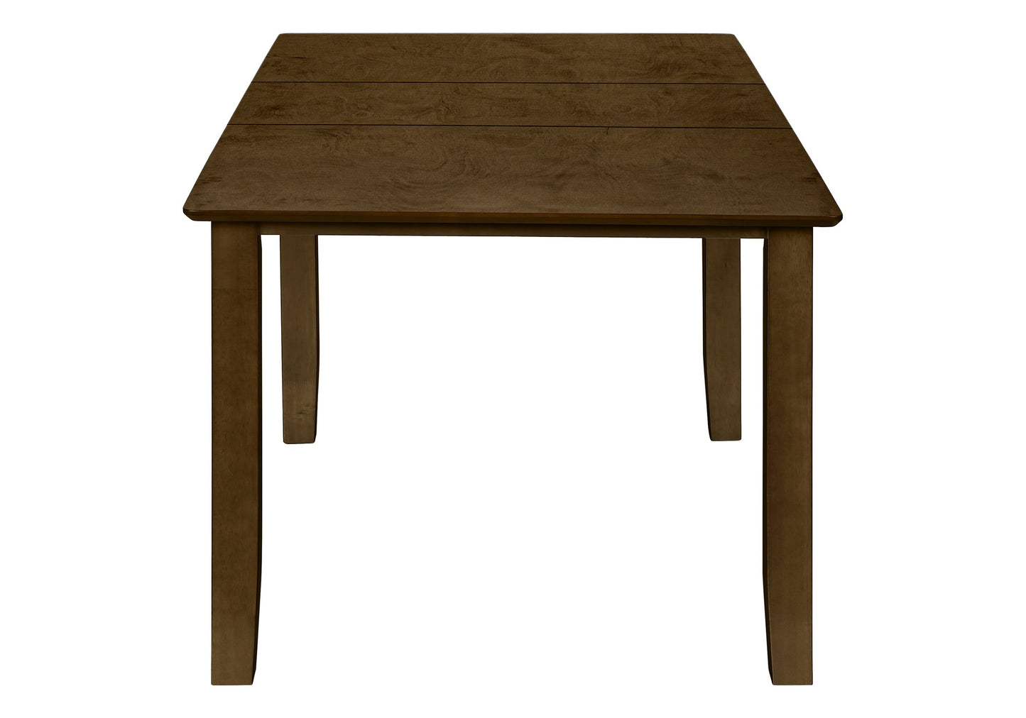 DINING TABLE - BROWN WALNUT 36"X 72"/ 18" EXTENSION PANEL