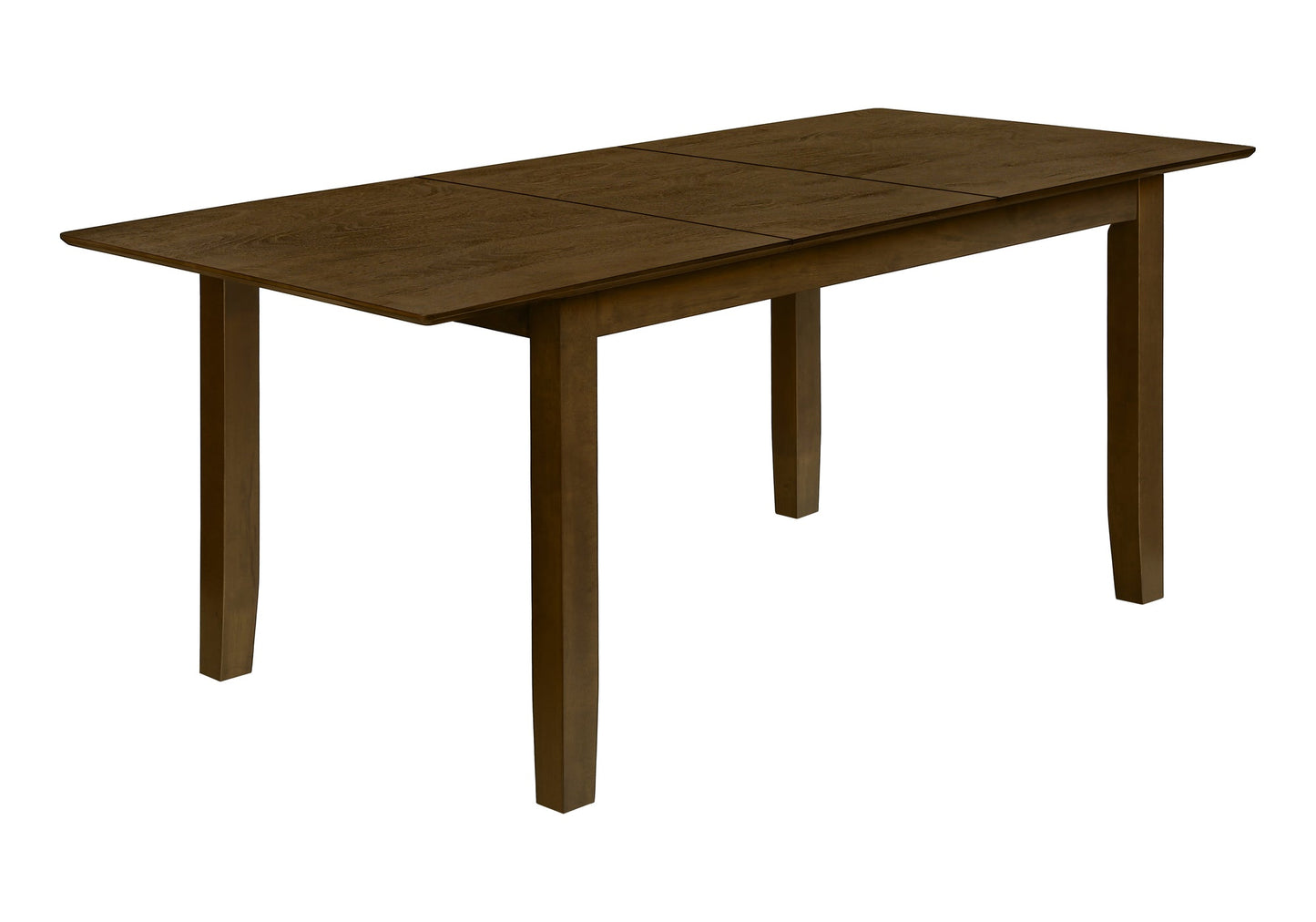 DINING TABLE - BROWN WALNUT 36"X 72"/ 18" EXTENSION PANEL
