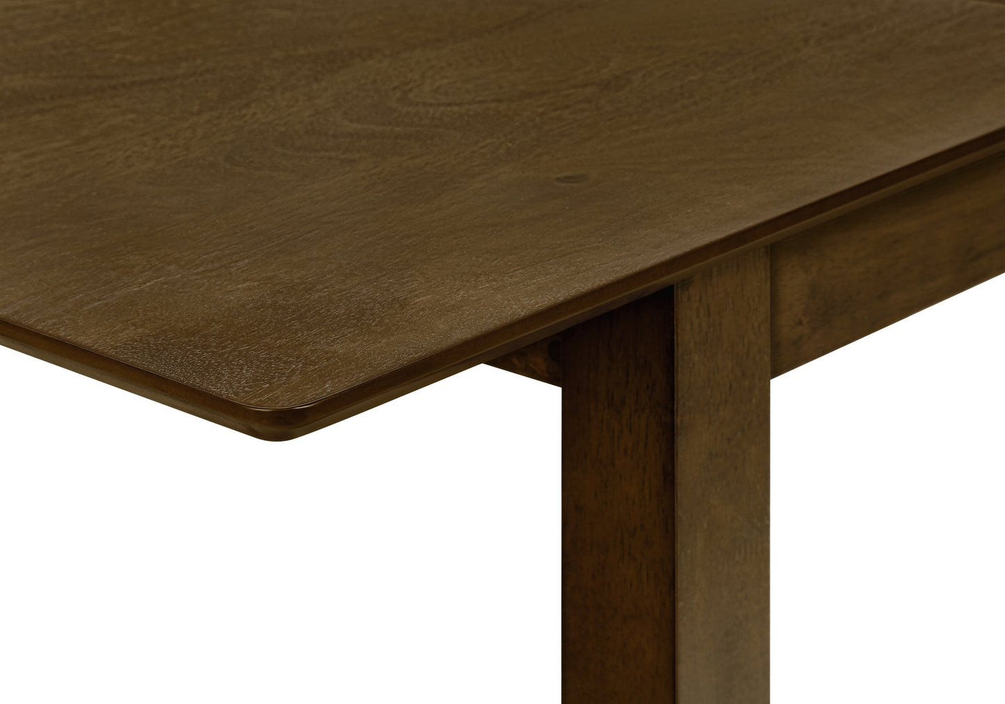 DINING TABLE - BROWN WALNUT 36"X 72"/ 18" EXTENSION PANEL
