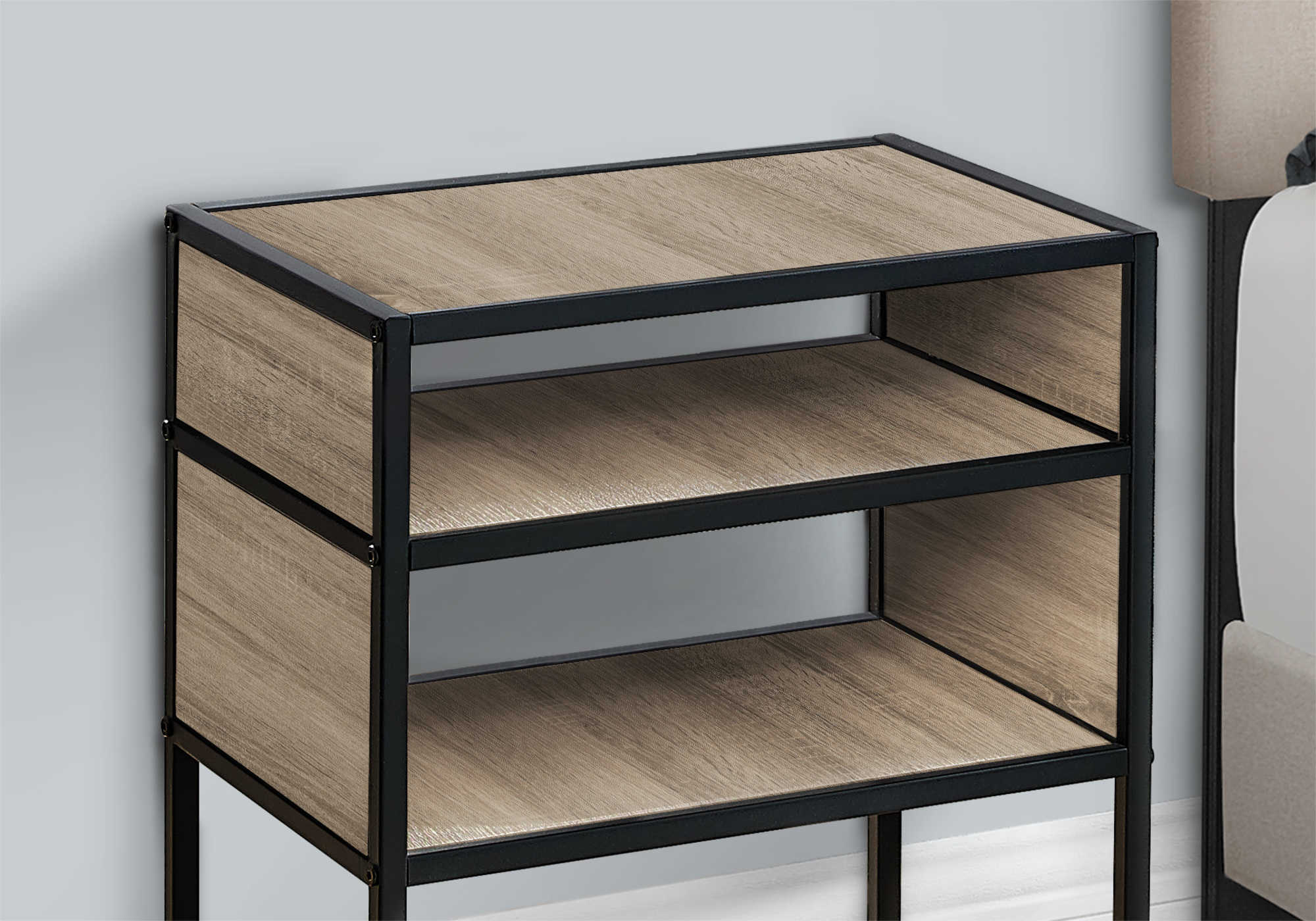 ACCENT TABLE - 25"H / DARK WALNUT VENEER END TABLE