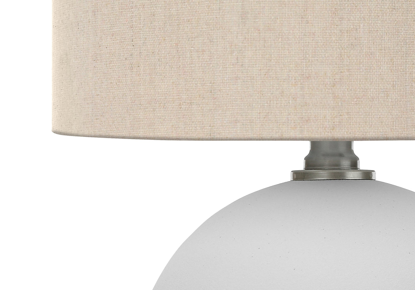 LIGHTING - 16"H TABLE LAMP CREAM CERAMIC / BEIGE SHADE