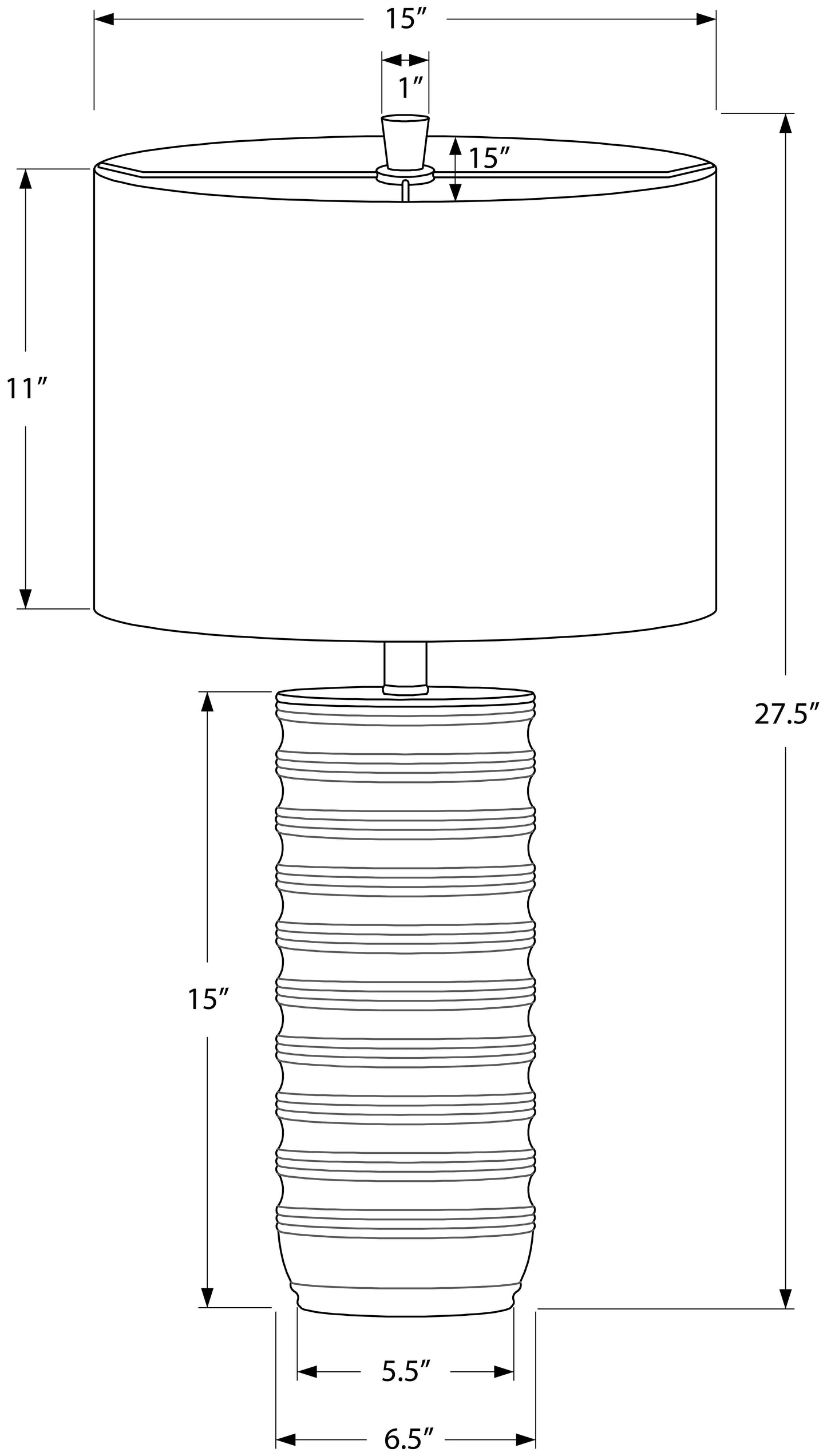 LIGHTING - 28"H TABLE LAMP CREAM RESIN / IVORY SHADE