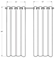 PANNEAU DE RIDEAU - 2 PIÈCES / 52" L X 95" H ARGENT OBSCURISATION DE LA PIÈCE