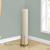 LIGHTING - 50"H WOOD LOOK FLOOR LAMP  / IVORY  BASE