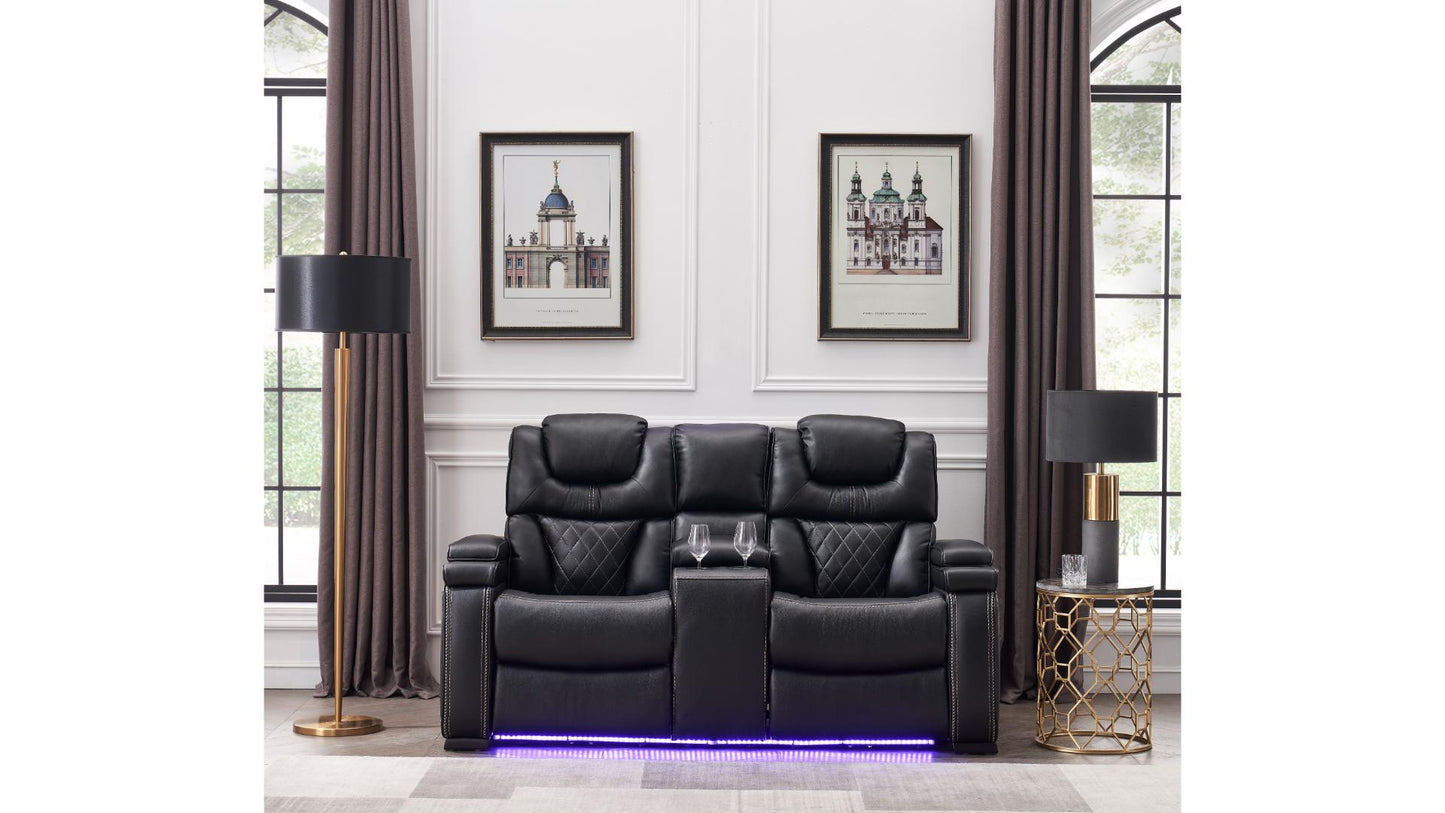 Lexus 2 Seater Electric Reclining Fabric Sofa with USB Ports – Recliner for Small Spaces