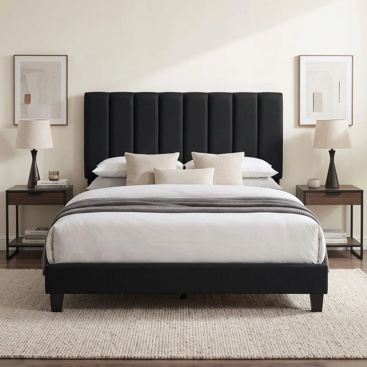 T-2118 Black Velvet Bed Frame