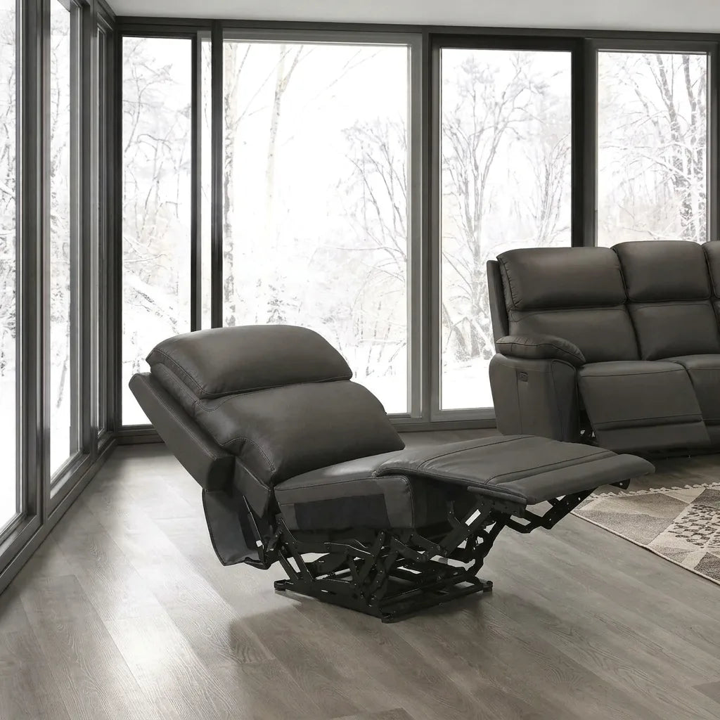 IF-8170-C brown leather match power recliner