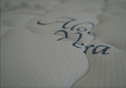 Close-up of spring layer and fabric texture of orthopedic mattress