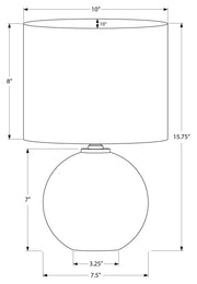  16"H CREAM CERAMIC TABLE LAMP 