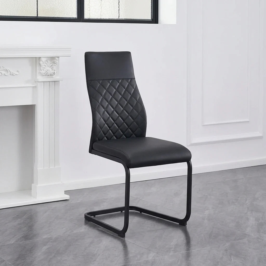 C-1578 black PU dining chairs
