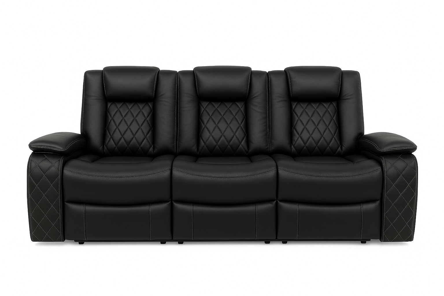 Ensemble de canapés inclinables électriques de luxe avec lumières LED 3 + 2 + 1