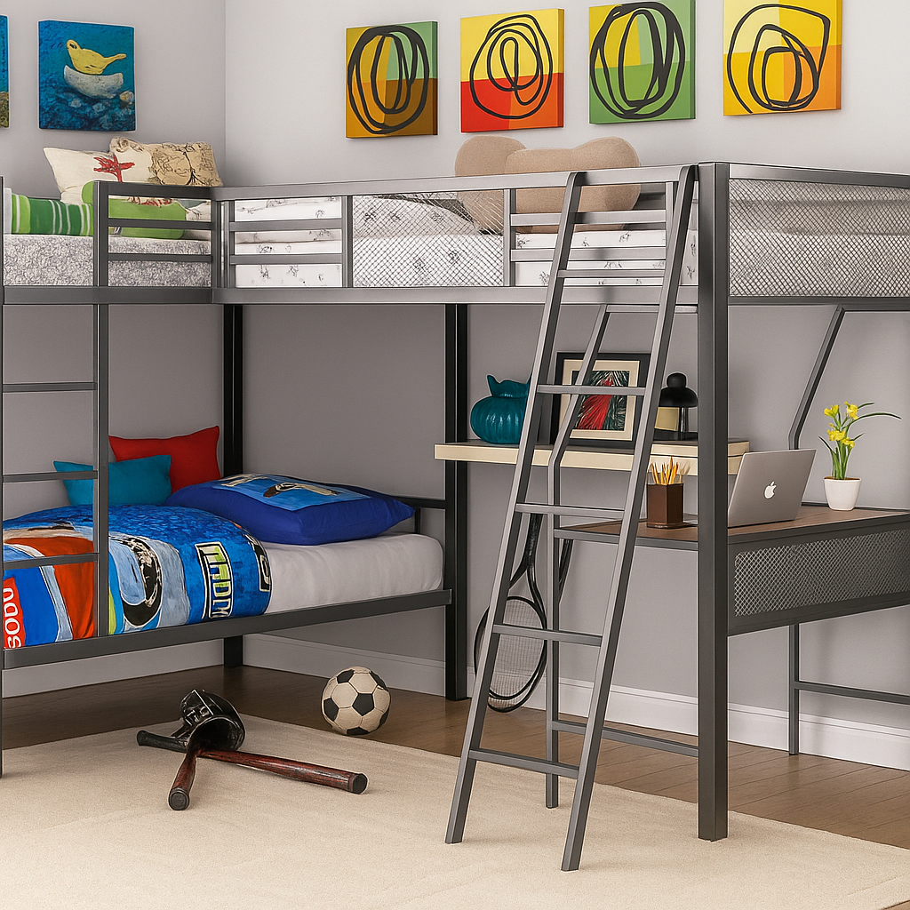 Ballarat L-shaped Triple Twin Bunk Bed