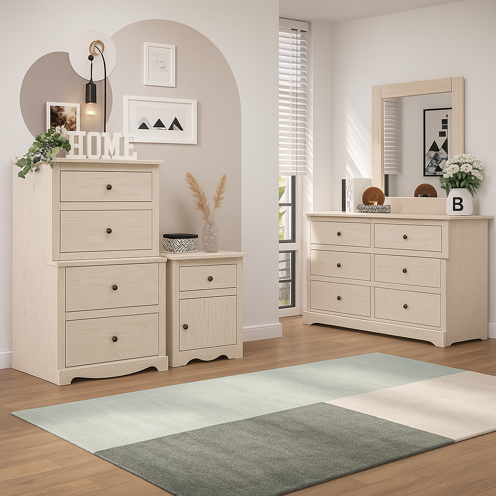 Albani Twin/Twin Post Bunkbed With Set
