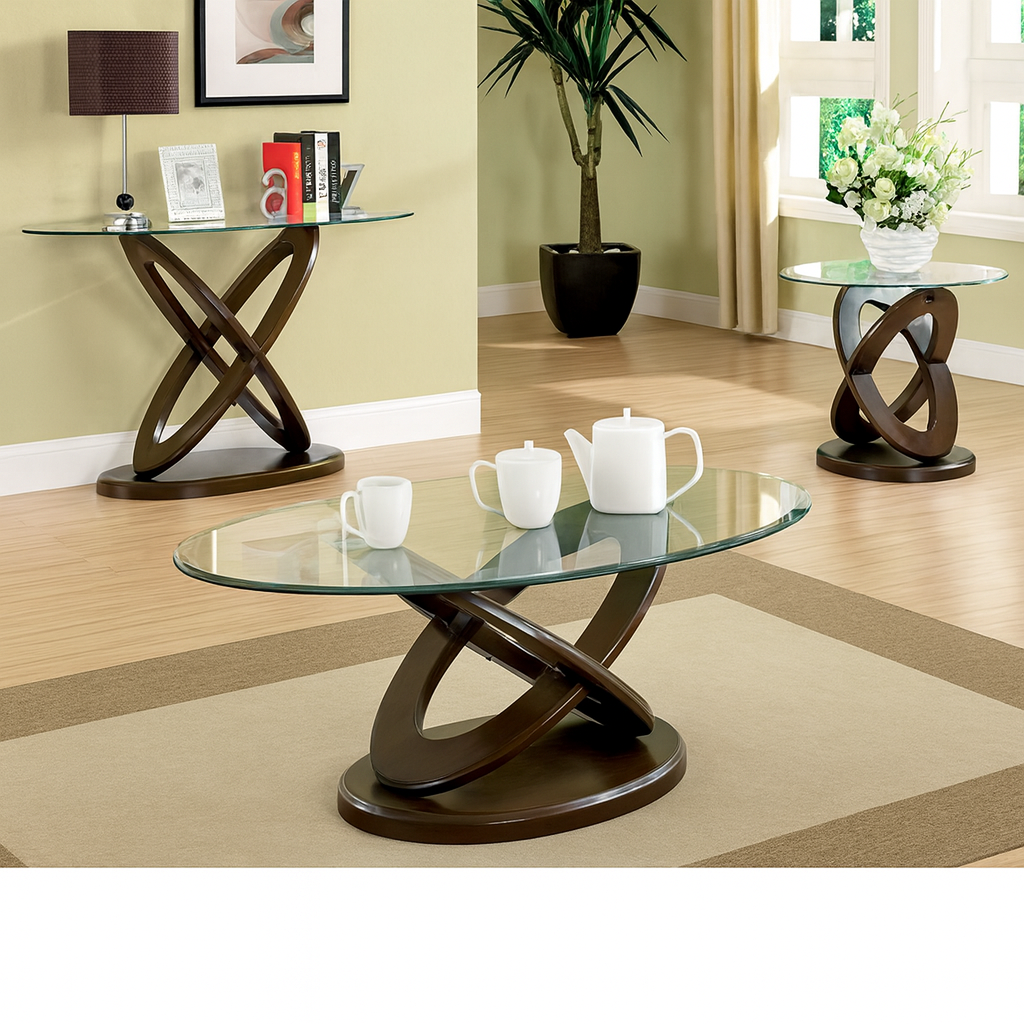 Atwood Oval Coffee Table, Oval Sofa Table & Round End Table