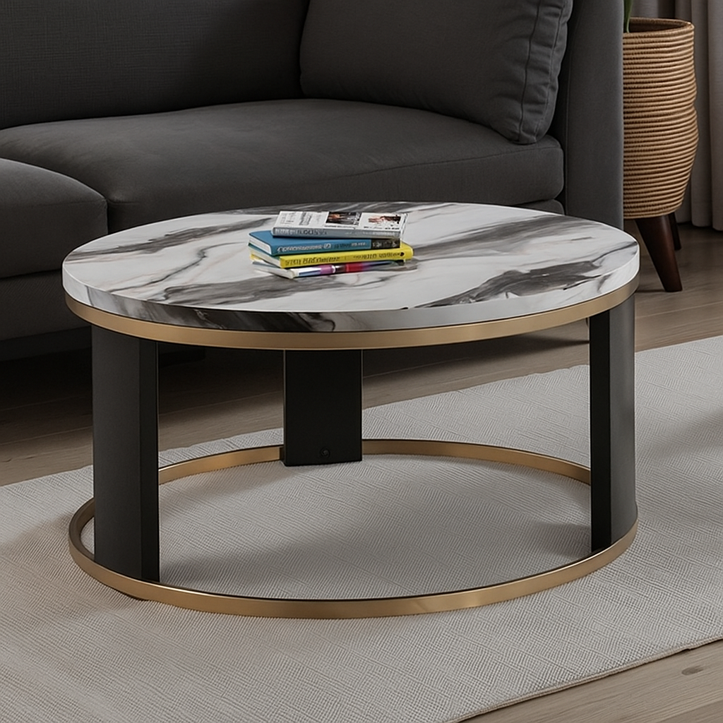 Bogor Round Cocktail Table & Round End Table