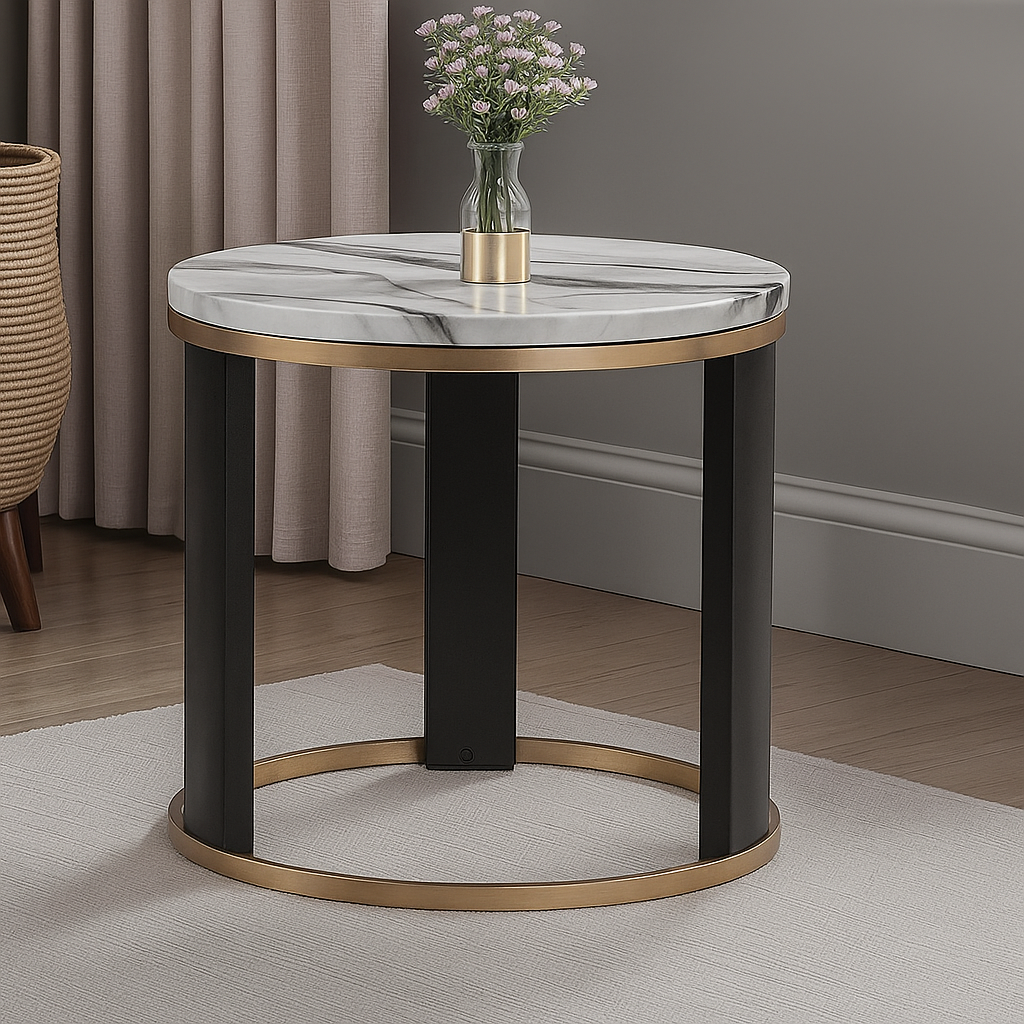 Bogor Round Cocktail Table & Round End Table