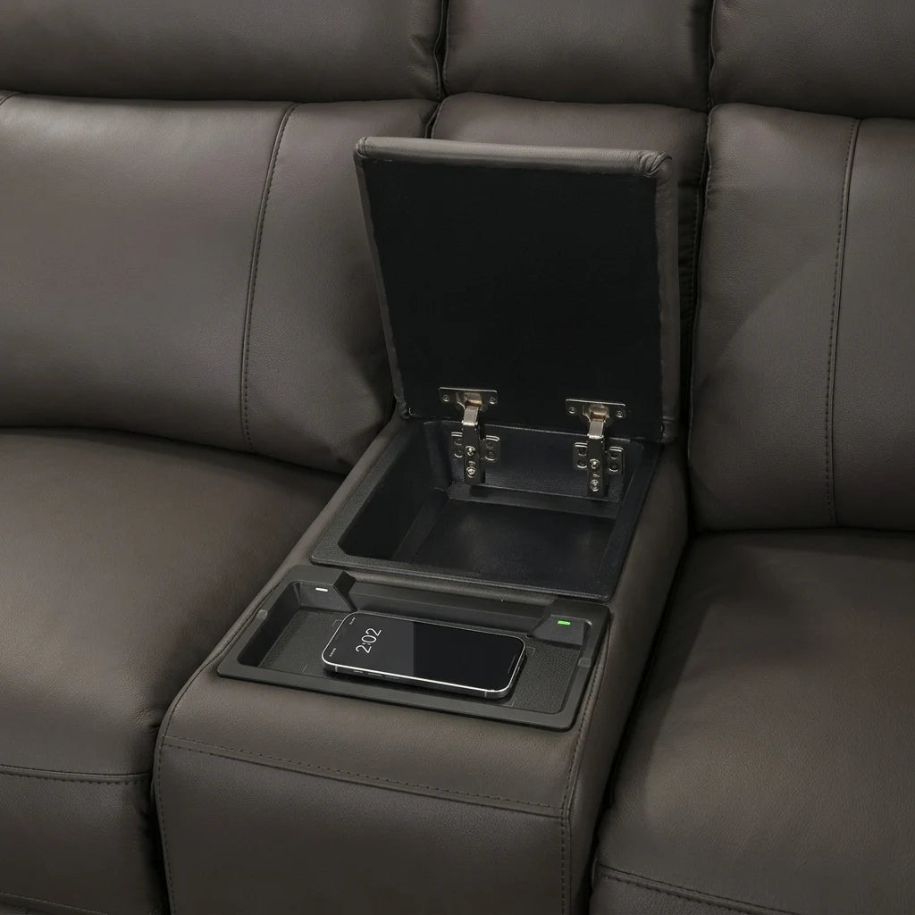 IF-8500 Chocolate Brown Power Recliner Sectional