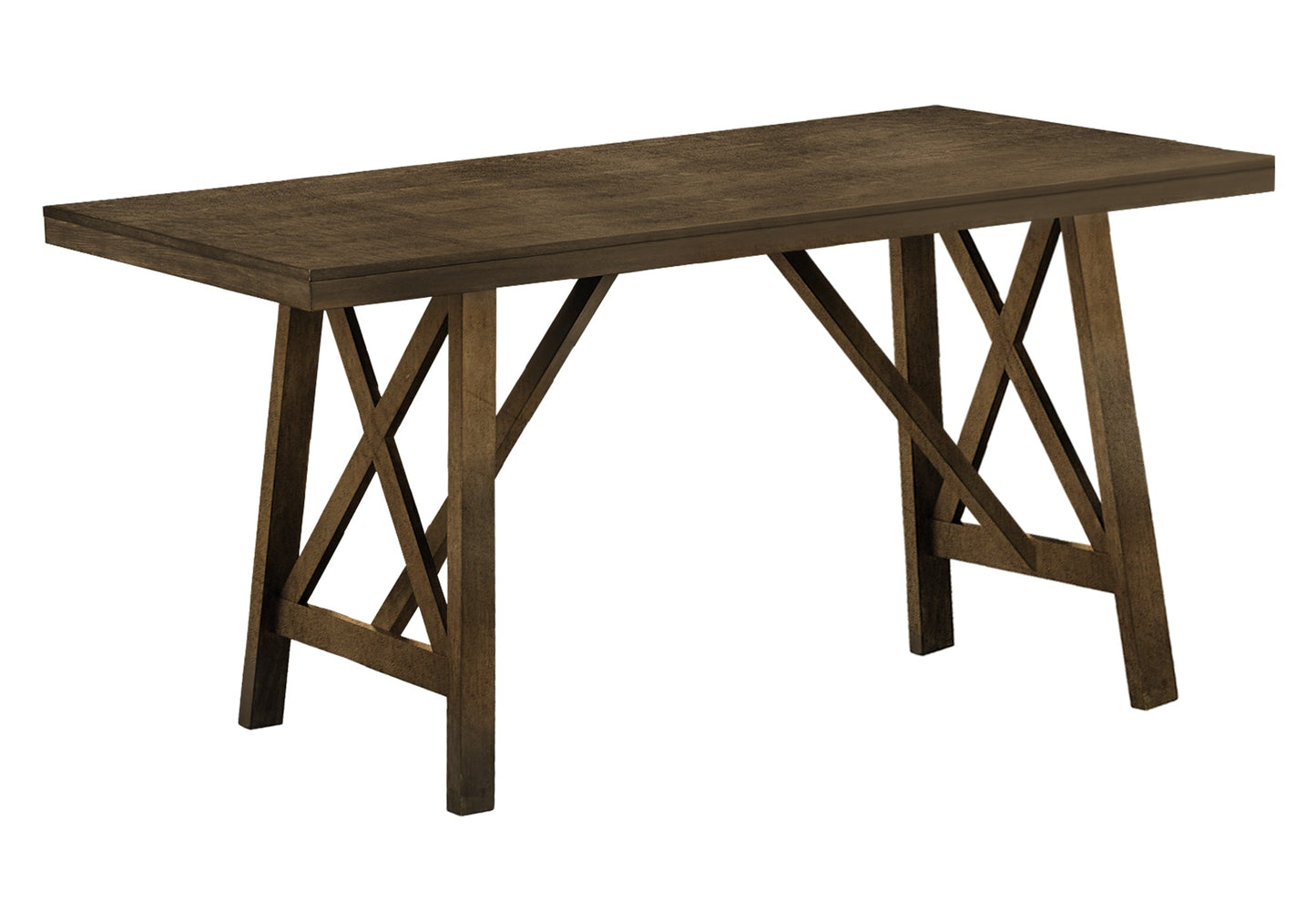 DINING TABLE - DARK WALNUT VENEER 36"X 72"COUNTER HEIGHT
