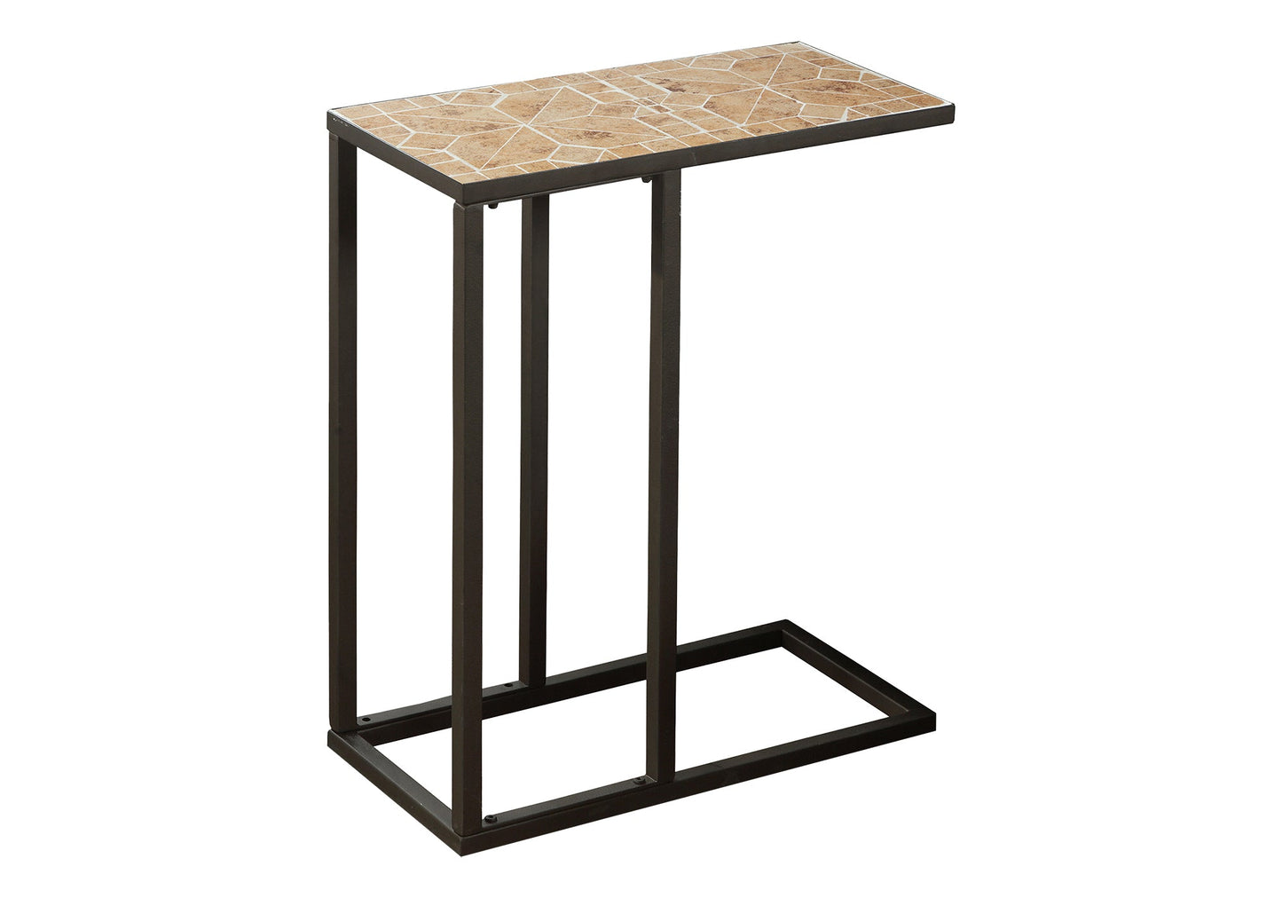 ACCENT TABLE - TERRACOTTA TILE TOP / HAMMERED BROWN