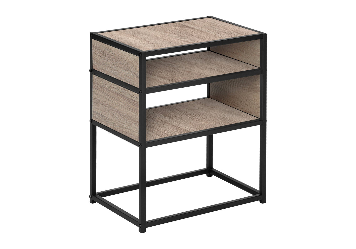 ACCENT TABLE - 25"H / DARK WALNUT VENEER END TABLE