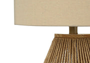 LIGHTING - 22"H TABLE LAMP BROWN ROPE / BEIGE SHADE