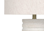 LIGHTING - 28"H TABLE LAMP CREAM RESIN / IVORY SHADE