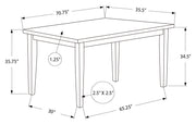 DINING TABLE - ANTIQUE GREY VENEER 36"X 72"COUNTER HEIGHT