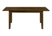 DINING TABLE - BROWN WALNUT 36"X 72"/ 18" EXTENSION PANEL