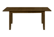 DINING TABLE - BROWN WALNUT 36"X 72"/ 18" EXTENSION PANEL
