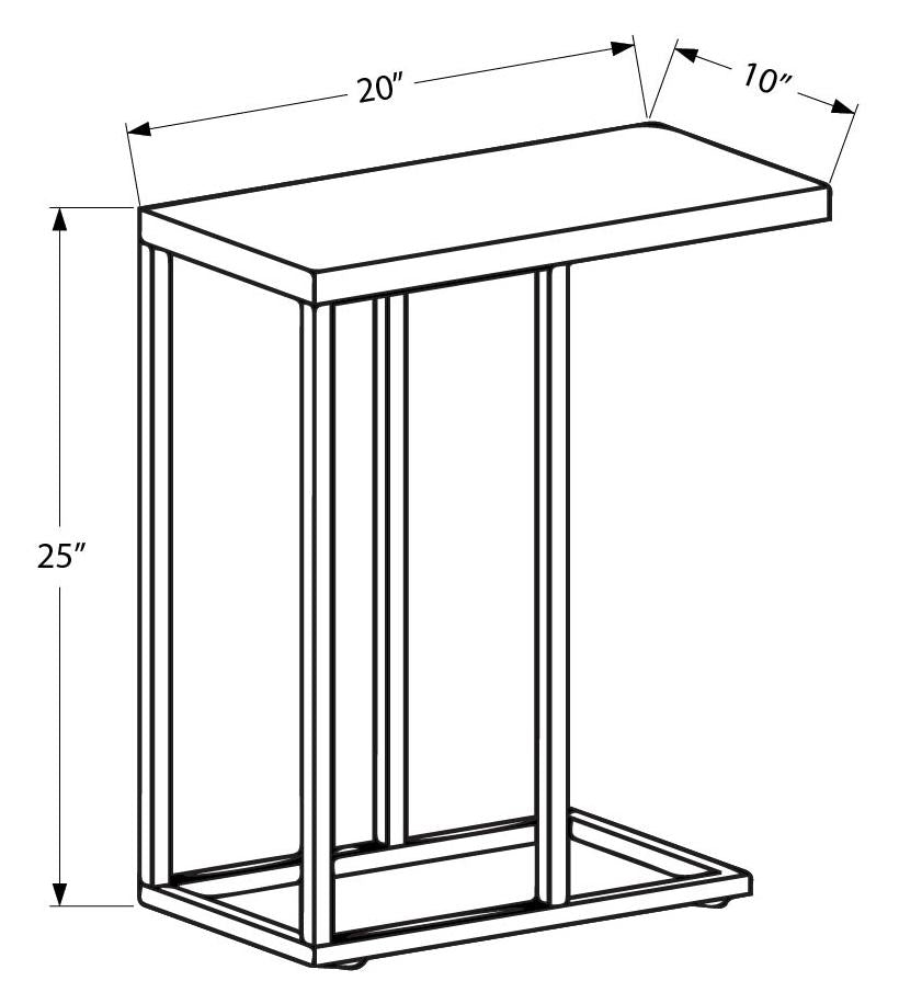 ACCENT TABLE - TERRACOTTA TILE TOP / HAMMERED BROWN