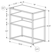 ACCENT TABLE - 25"H / DARK WALNUT VENEER END TABLE