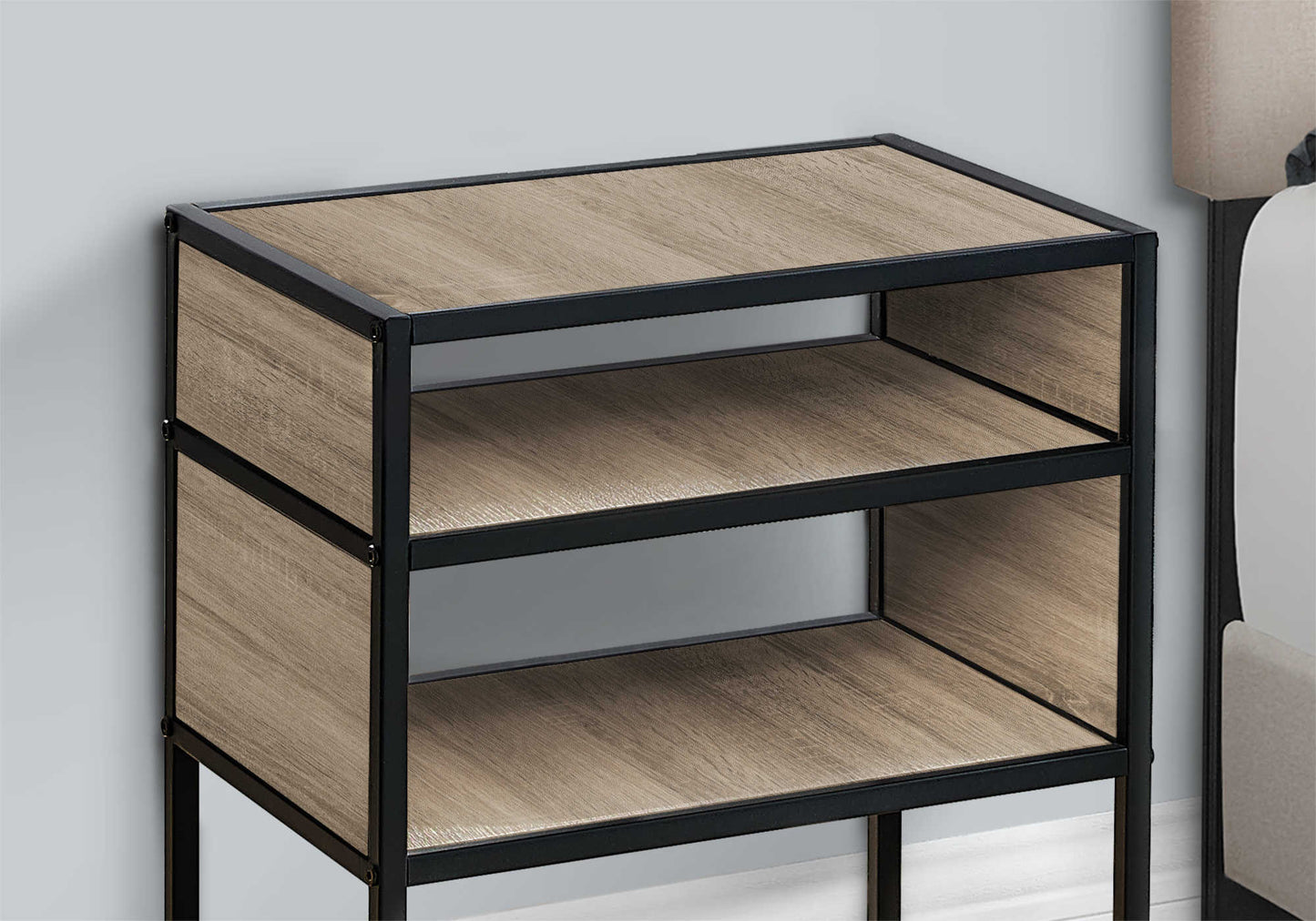 ACCENT TABLE - 25"H / DARK WALNUT VENEER END TABLE