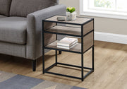 ACCENT TABLE - 25"H / DARK WALNUT VENEER END TABLE