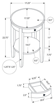 ACCENT TABLE - 23"H / ESPRESSO VENEER END TABLE