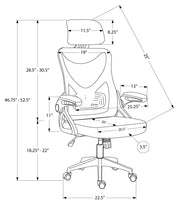 OFFICE CHAIR - BLACK / BLACK MESH / MULTI POSITION