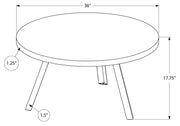 COFFEE TABLE - 36"DIA/ BROWN RECLAIMED WOOD / BLACK METAL