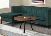 COFFEE TABLE - 36"DIA/ BROWN RECLAIMED WOOD / BLACK METAL