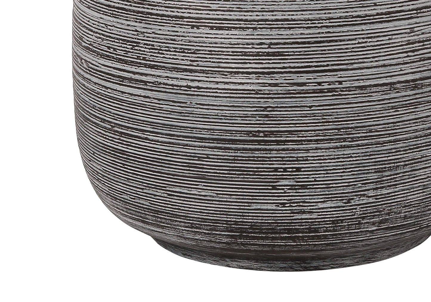 LIGHTING - 19"H TABLE LAMP GREY CERAMIC / IVORY SHADE
