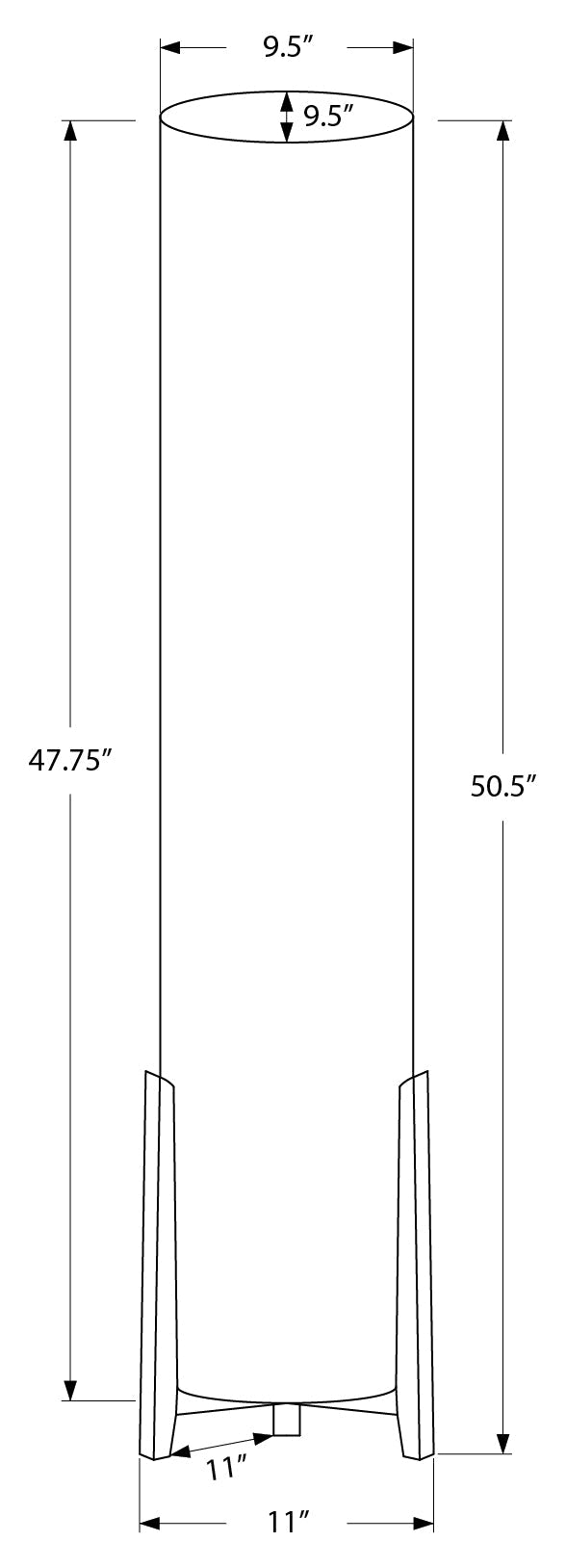 LIGHTING - 50"H FLOOR LAMP WOOD LOOK BASE / IVORY