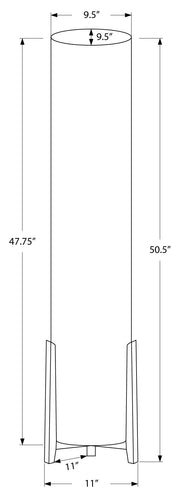 LIGHTING - 50"H FLOOR LAMP WOOD LOOK BASE / IVORY