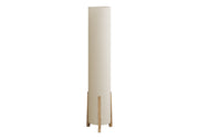LIGHTING - 50"H FLOOR LAMP WOOD LOOK BASE / IVORY
