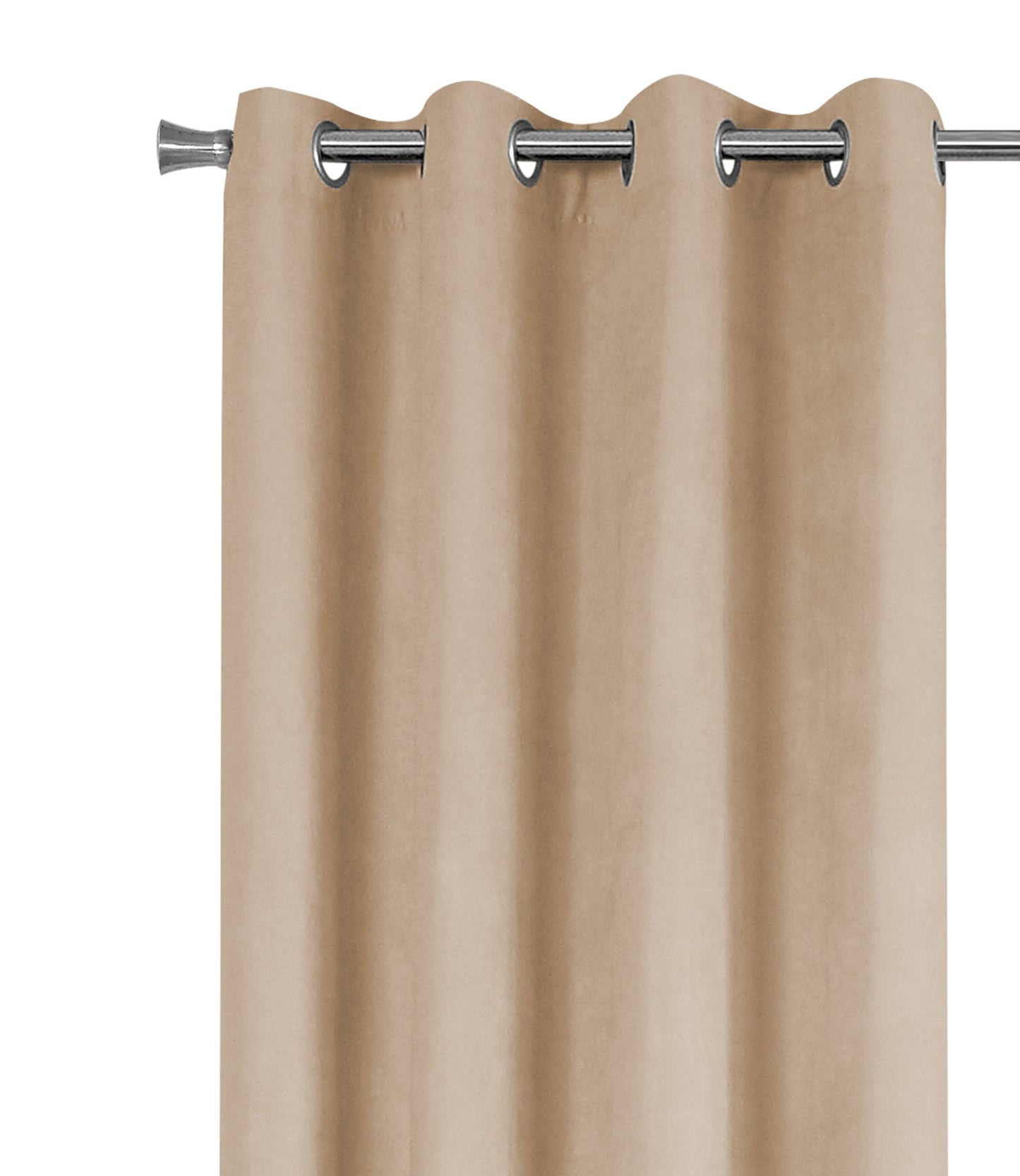 CURTAIN PANEL - 2PCS / 54"W X 84"H BEIGE ROOM DARKENING