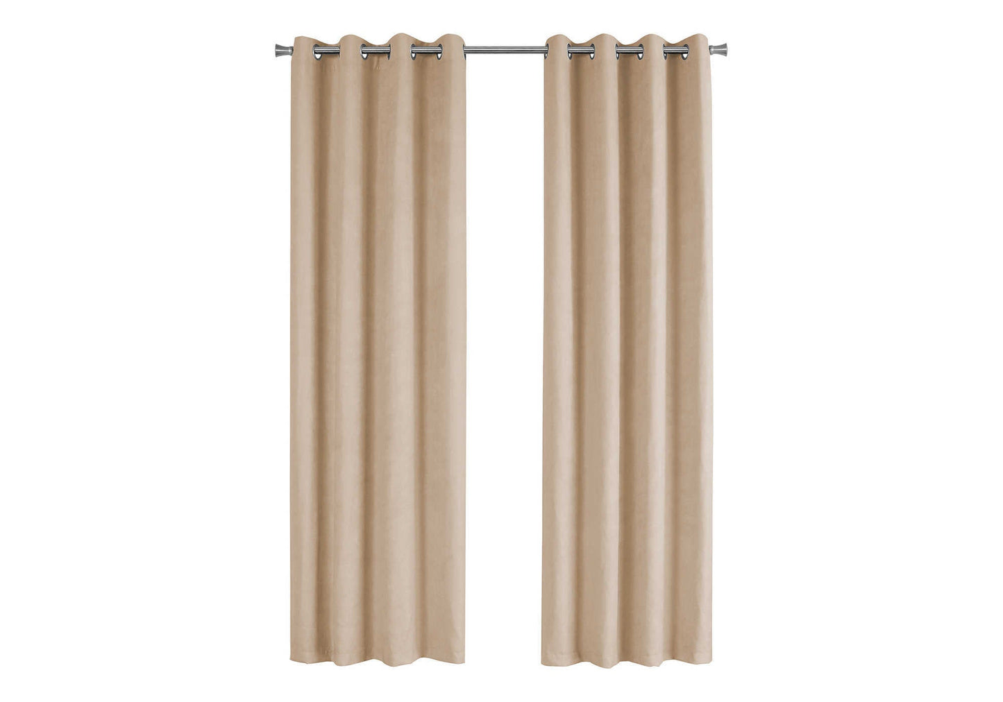 CURTAIN PANEL - 2PCS / 54"W X 84"H BEIGE ROOM DARKENING